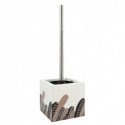 Brosse Wc avec support MDF & Acier Inox Motifs PLUMAS VINTAGE MSV