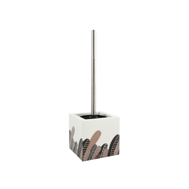 Toilet brush with MDF & stainless steel support PLUMAS VINTAGE MSV patterns