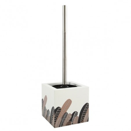 Brosse Wc avec support MDF & Acier Inox Motifs PLUMAS VINTAGE MSV