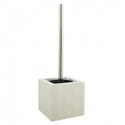 Brosse Wc avec support MDF & Acier Inox WAVE Beige MSV