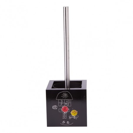 Brosse Wc avec support MDF & Inox Marelle Noir MSV