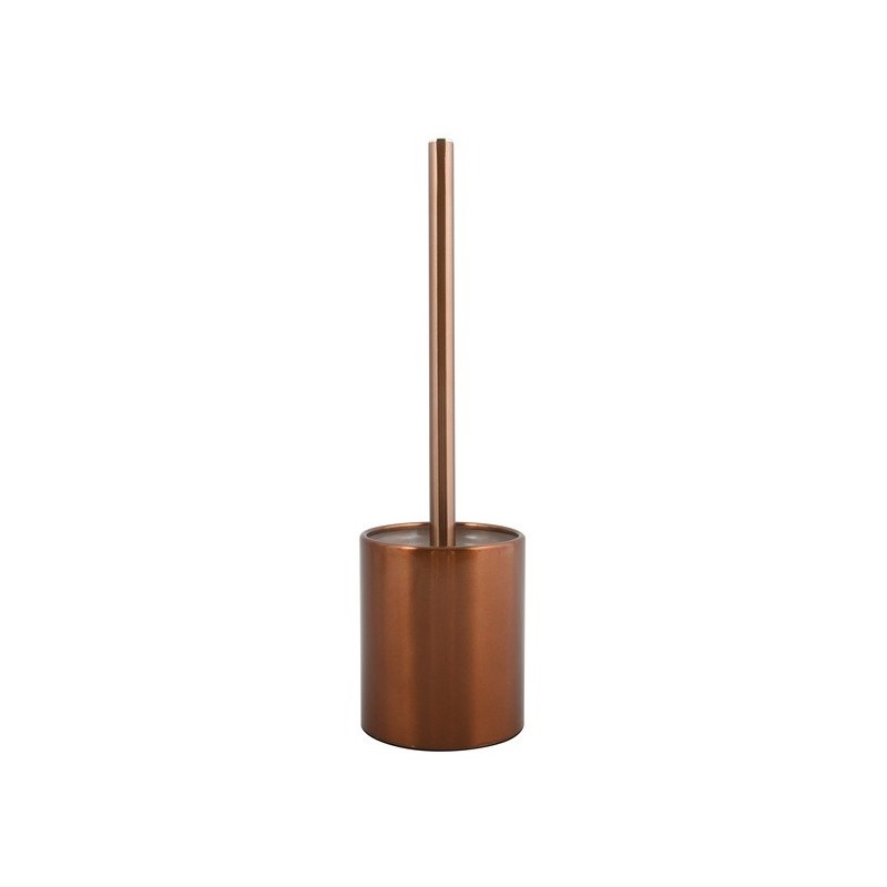 Scopino per WC con supporto in acciaio inox finitura Rame MSV