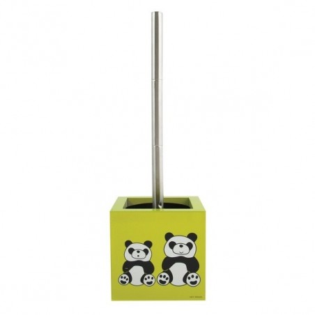 MSV Toilettenbürste mit Halter aus MDF & Edelstahl Square Panda