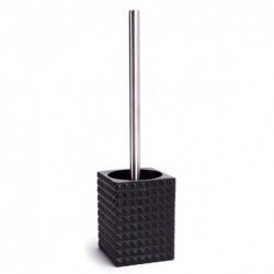 Escobillero con soporte de Poyresine KUBIK Negro MSV