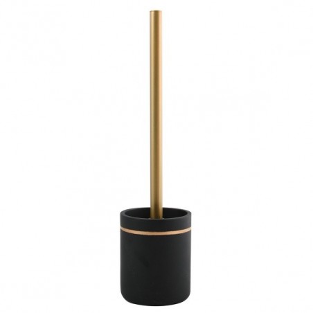 Scopino WC con supporto in Poliresina BLY Black & Gold Spirella