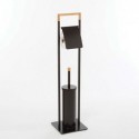 Combiné Wc CHIC Bambou & Acier Noir mat Spirella