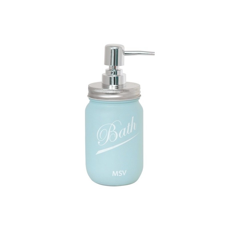 Distributeur de savon Verre NASSAU Bleu MSV