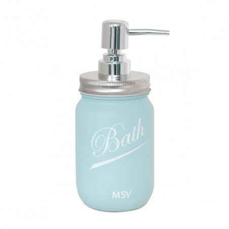 Soap dispenser Glass NASSAU Blue MSV