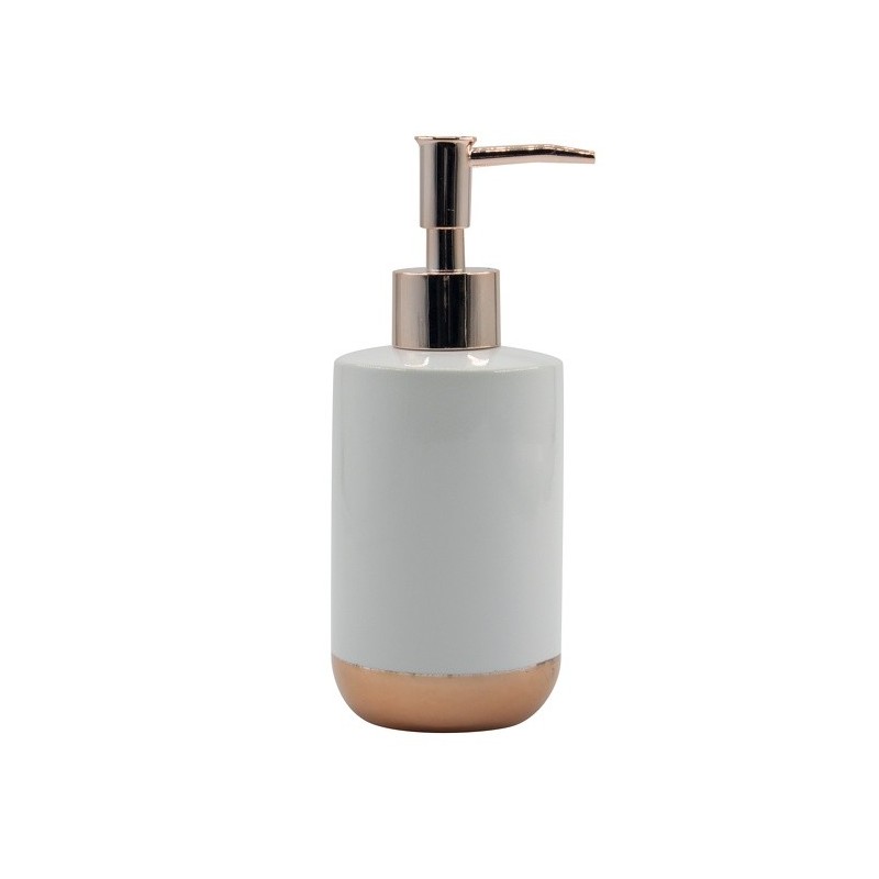 Soap dispenser Ceramic AMMAN White & Gold MSV