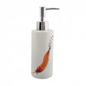 Soap dispenser Ceramic INDIA White & Orange MSV