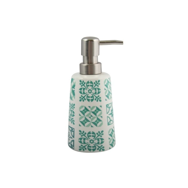 Dispensador de Jabón Cerámica SINTRA Azul Turquesa MSV