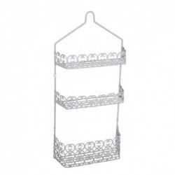 Shower shelf to be fixed 3 Levels White Steel AGADIR MSV