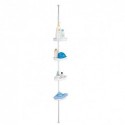 Estante de ducha de esquina autoportante 125-245cm Blanco telescópico - Sin taladrar - 4 estantes MSV