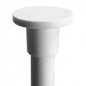 Self-supporting corner shower shelf 125-245cm White telescopic - No drilling - 4 shelves MSV