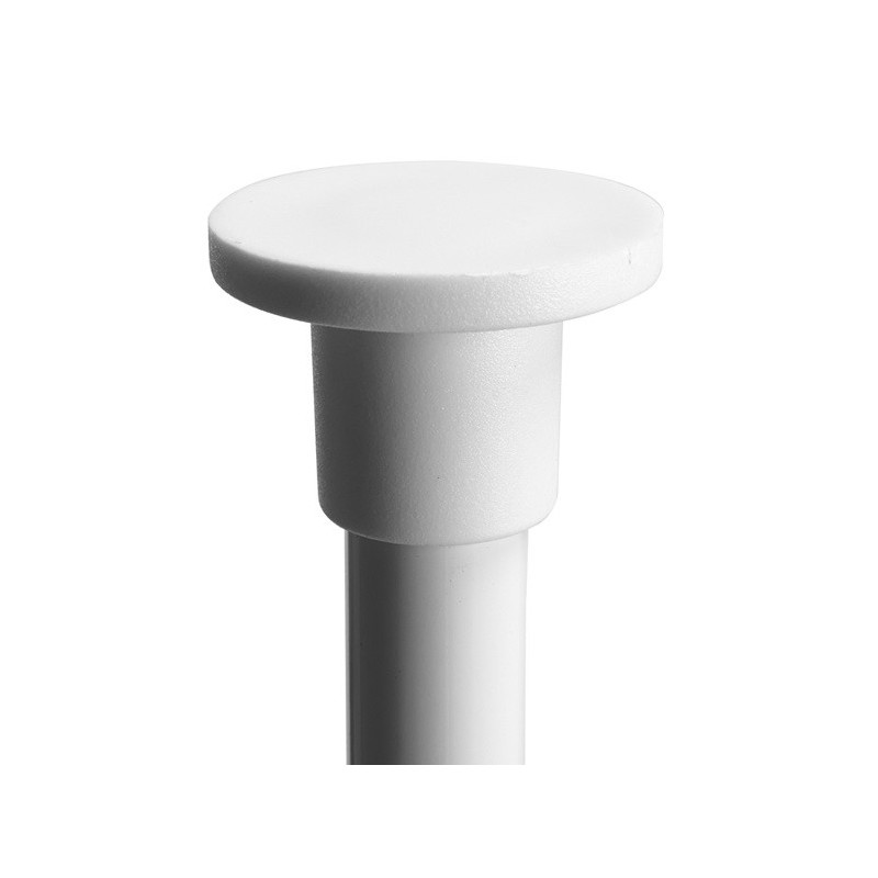 Self-supporting corner shower shelf 125-245cm White telescopic - No drilling - 4 shelves MSV