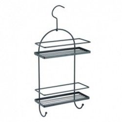 Shower shelf to be fixed 2 Levels Steel Matt black MSV