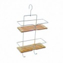 MSV Bamboo 2-Tier Shower Shelf