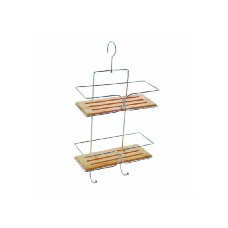 MSV Bamboo 2-Tier Shower Shelf