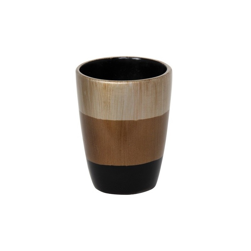 Coppa in poliresina BAMAKO Nero Beige Marrone MSV
