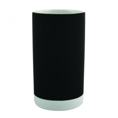 Ceramic tumbler CAGLIARI Black MSV