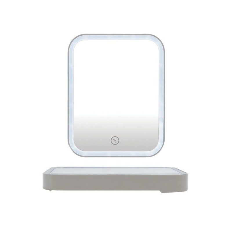 Miroir Lumineux à  Led ANIA Taupe mat MSV