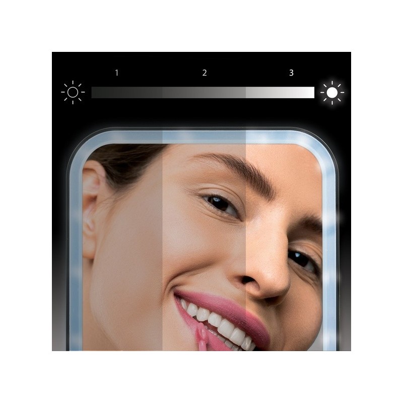 Miroir Lumineux à  Led ANIA Taupe mat MSV