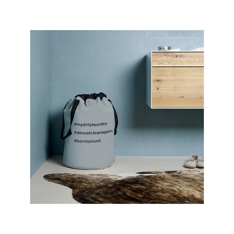 Panier à  linge FUNWASH 75L Gris Clair Spirella