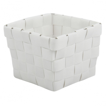 Panier de rangement 10x10x7,5cm Blanc MSV