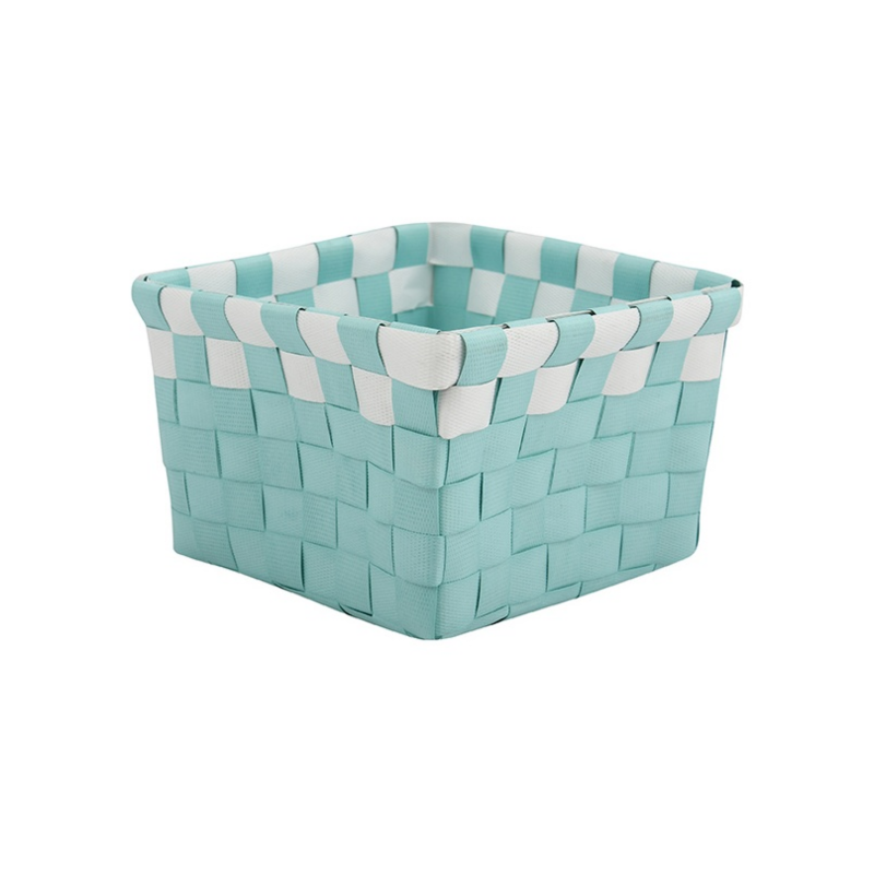spirella Panier de rangement 10x10x7 5cm Vert Pastel & Blanc MSV