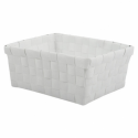 Panier de rangement 19x14x8cm Blanc MSV