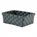 Panier de rangement 19x14x8cm Gris MSV