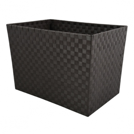 Panier de rangement 43x30x30cm Effet Acier Taupe MSV