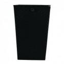 MSV Panier de rangement avec couvercle 35x35x55,5cm Noir