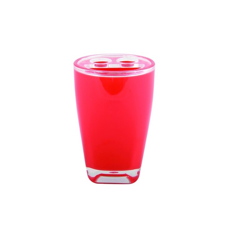 Portaspazzolino in acrilico TAHITI Rosso MSV
