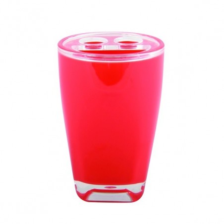 Portacepillos Acrílico TAHITI Rojo MSV