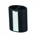 Polyresin Toothbrush Holder LUANDA Black MSV