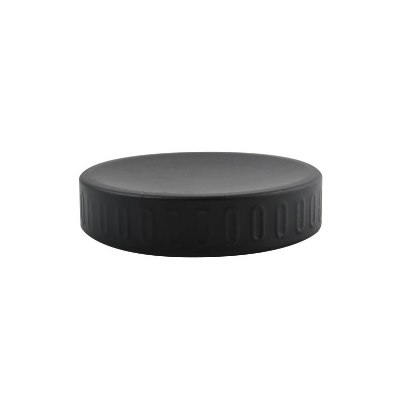 Steel soap dish HABANA Black MSV