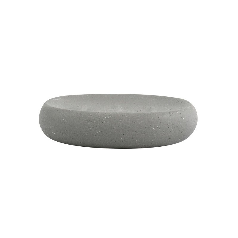 Porte Savon Céramique BALI Gris aspect pierre MSV