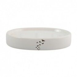 Porte savon céramique INDIA Blanc & Orange MSV