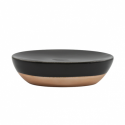 MSV Porte Savon Céramique AMMAN Noir & Doré