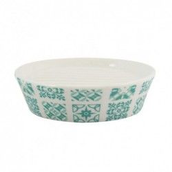 Ceramic soap dish SINTRA Turquoise Blue MSV