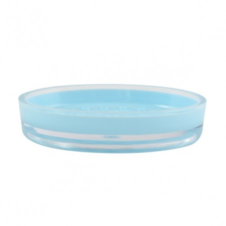 Porte Savon Acrylique TAHITI Bleu Clair MSV
