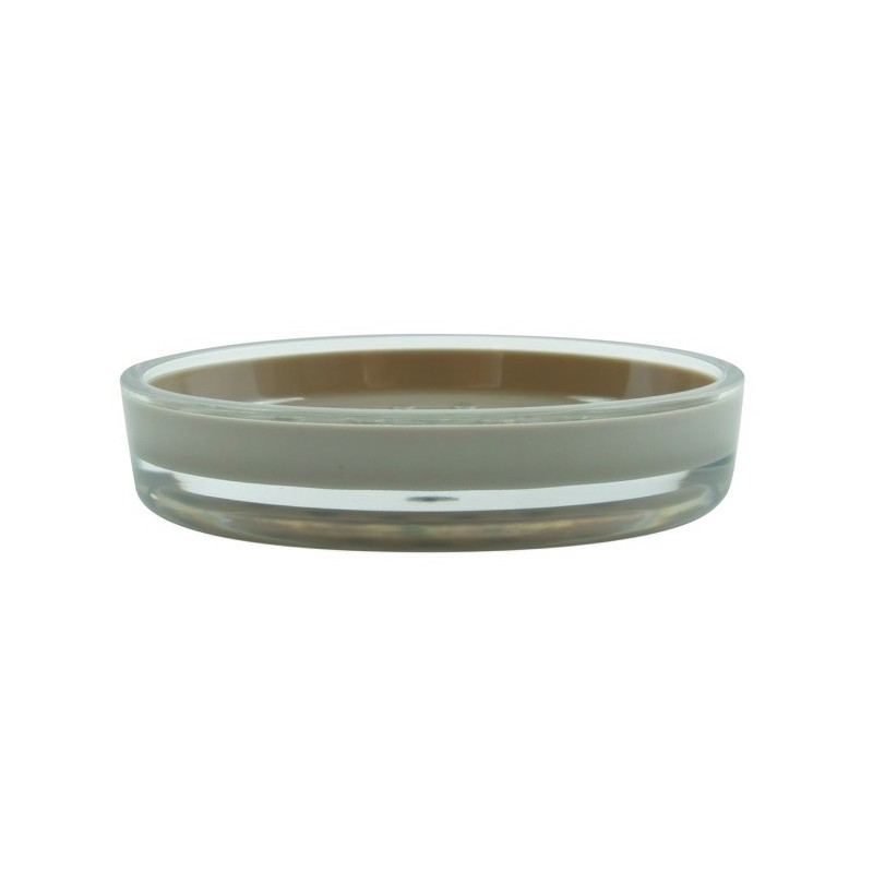 Plastic soap dish TAHITI Taupe MSV
