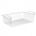 Hanging storage basket with shelf 38x26x14cm in Chrome Steel MSV