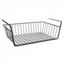 Panier de rangement suspendu à  étagère 38,5x25,5x14cm en Acier Noir mat MSV