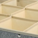 Boite Tiroir de rangement microaérée et respirant avec 9 compartiments Gris MSV
