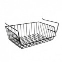 Panier de rangement suspendu à  étagère 40x27x17,5cm en Acier Noir mat MSV