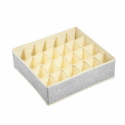Lot de 4 Boà®tes Tiroir de rangement micrcoaéré et respirant avec compartiments Gris MSV