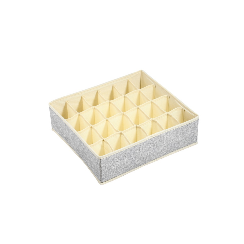Lot de 4 Boà®tes Tiroir de rangement micrcoaéré et respirant avec compartiments Gris MSV