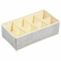 Lot de 4 Boà®tes Tiroir de rangement micrcoaéré et respirant avec compartiments Gris MSV